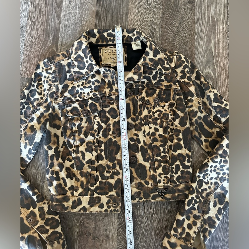 Guess Leopard Jean Jacket - Picture 6 of 8